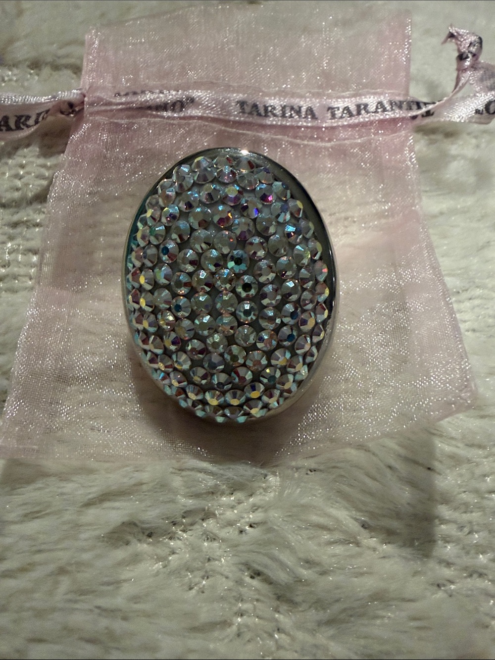 Tarina Tarantino Crystal Pavé Oval Statement Ring